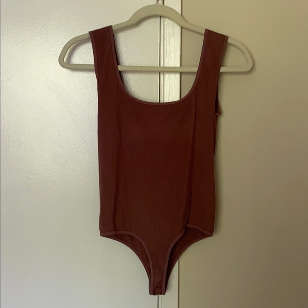 dark pink free people bodysuit size M/L